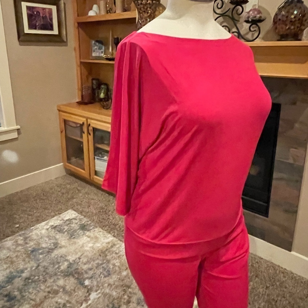 14/16 Ashley Stewart 3/4 Length Pink Shirt Clothes - Picture 12 of 14